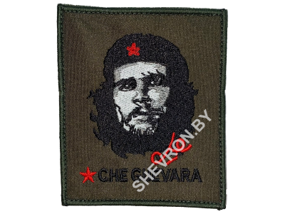 Шеврон Че Гевара коричневый прямоугольный